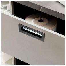 실루엣 사각 매립형 손잡이(138x40mm) (블랙)