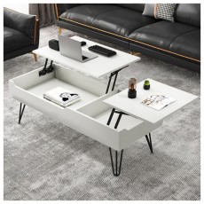 리프트업 소파 테이블 (120cm) (화이트)