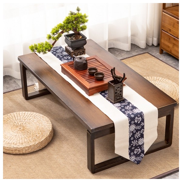 필우드 접이식 좌식 테이블 D3 (80cm) (월넛)