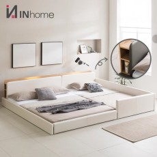인홈 라온 220V LED 수납 저상형 패밀리침대