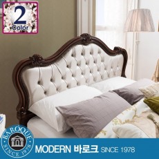 모던바로크 W 베르디) 클래식 평상형 KING 침대 / R3 매트리스(수퍼인디)